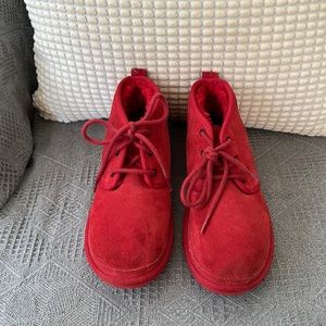 UGG Vibrant Red Ankle Booties